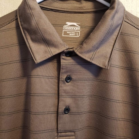 Slazenger Other - Slazenger Golf Men's Long Sleeve Hydro Dri + UV Breathable Polo Shirt Size Large